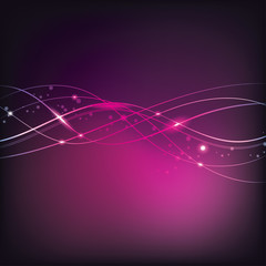 Abstract Wave With Glowing Effect	