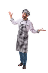 Male cook isolated on the white background
