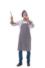 Male cook isolated on the white background