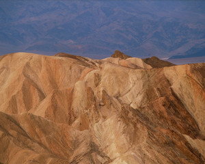 Ramparts of Golden Canyon and distant Panamint Range, Death Valley National Park, California