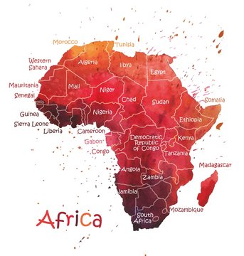 Stylized map of Africa.