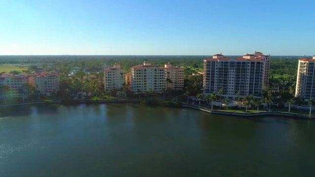 Aerial video Deering Bay Condominiums Miami Florida