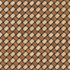 Wooden weave texture background. Abstract decorative wooden textured basket weaving background. Seamless pattern.