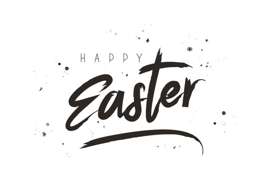 Happy easter. Lettering. Gift card