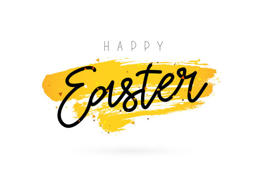Happy easter. Gift card. Lettering