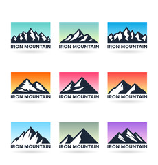 Mountains, rocks and peaks. Vector illustration