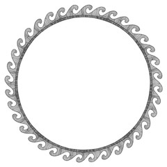 Ancient Greek round ornament.