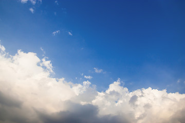 Dramatic atmosphere panorama view of beautiful blue sky and cloud background.