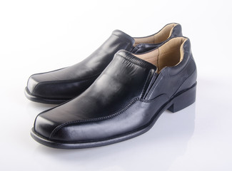 shoe or black color men's shoes on a background.