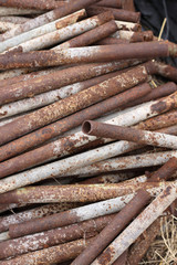 Rusty metal pipes