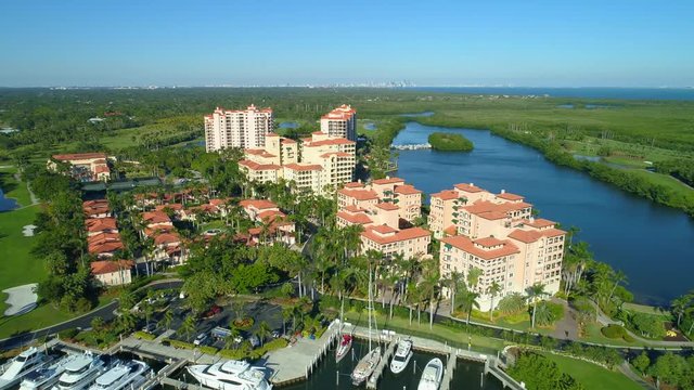 Verona At Deering Bay Condo aerial droen footage 4k