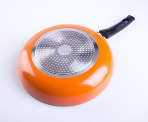 pan or metal pan on a background.