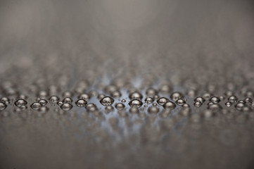 Water droplet pattern on glass.