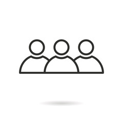 User line vector icon.