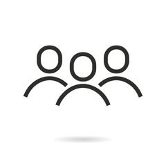 User line vector icon.