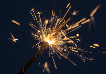 Fototapeta premium sparks of pyrotechnics close up