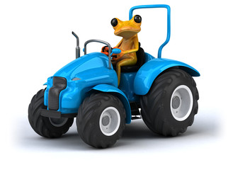 Fun frog- 3D Illustration