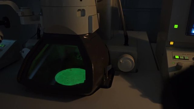 transmission electron microscope in a scientific laboratory.