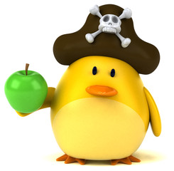 Yellow bird - 3D Illustration