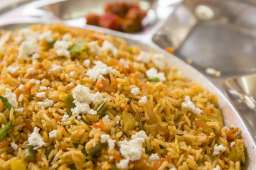 biriyani rice plate