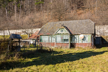 Old wooden house in village