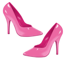 ピンクのハイヒール