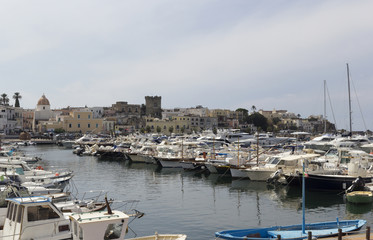 Fototapeta na wymiar ischia forio italy harbour