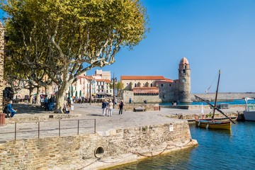 Collioure, côte vermeille, Occitanie, France.