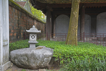 Grounds within the Temple of Literature in Hanoi, Vietnam