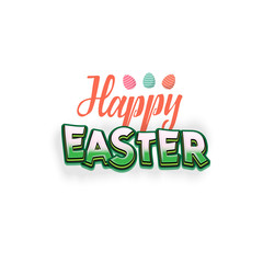 Happy Easter. Hand Drawing Vector Lettering design. Can be used for posters, postcards, prints on clothes.
