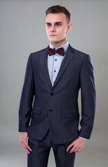Young businessman in classic suit