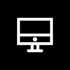 PC monitor icon for simple flat style ui design