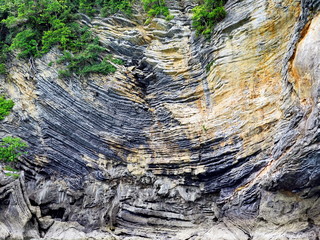 Pancake Rock (Overlap Rock) Natural phenomena in the South of Thailand