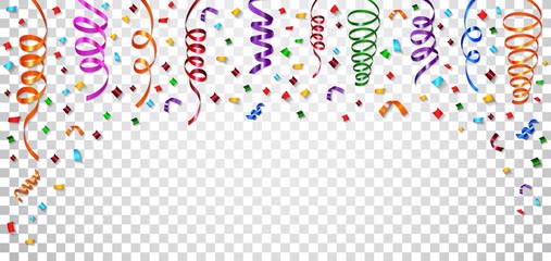 Colorful Confetti On White Background