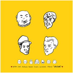 인물의 표정 / 손으로 그린 얼굴 일러스트