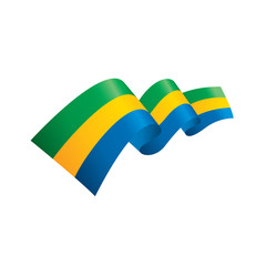 Gabon flag, vector illustration