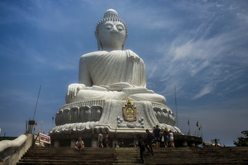 Fototapeta premium Big Buddha on Mount Nagakerd on the island of Phuket in Thailand