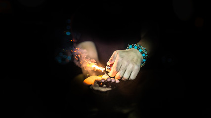 Lighting a Smoke Bomb