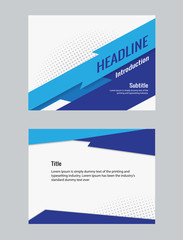 Blue presentation templates layout design background