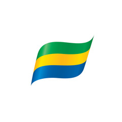 Gabon flag, vector illustration
