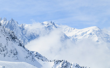 imposante Gipfelwelt am Mont Blanc