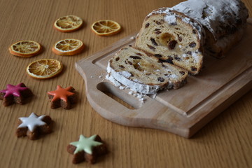 Christmas bread with cookies
