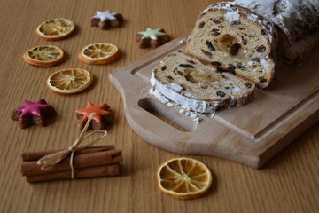 Christmas bread with cookies