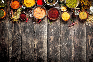 Various fragrant spices and herbs.
