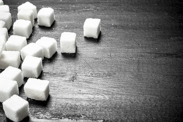 Refined sugar cubes.