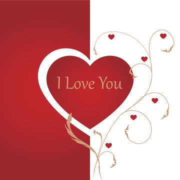 Fototapeta romantic background with I love you inscription