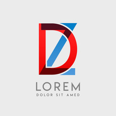 Fototapeta premium DZ logo letters with 