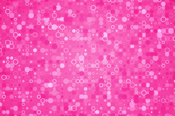 Pink pattern with glitter effect. Cute background for valentine day card. Simple glamorous circle ornament, wallpaper.