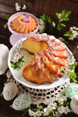 easter ring cake in flower shape