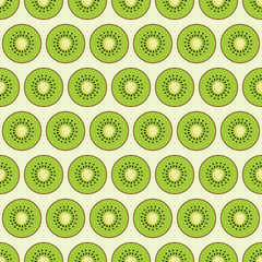Naklejka na ściany i meble pattern with pieces of kiwi